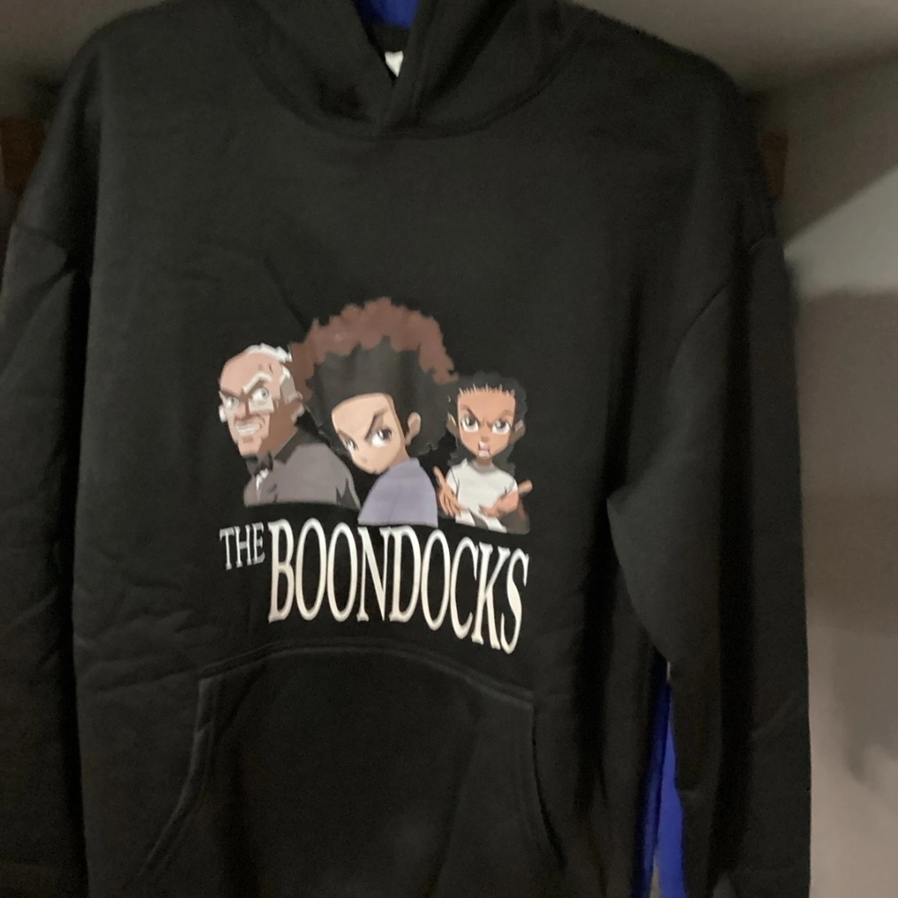 Black Graphic Hoodie - Men's Sweater~